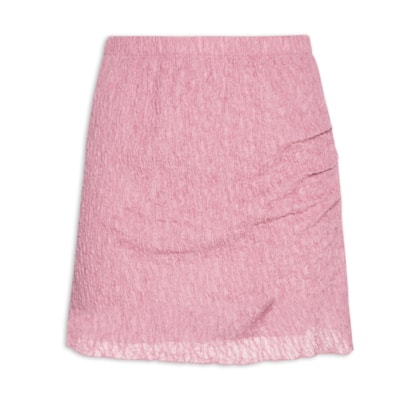 Saia Curta Texturizada - Rosa