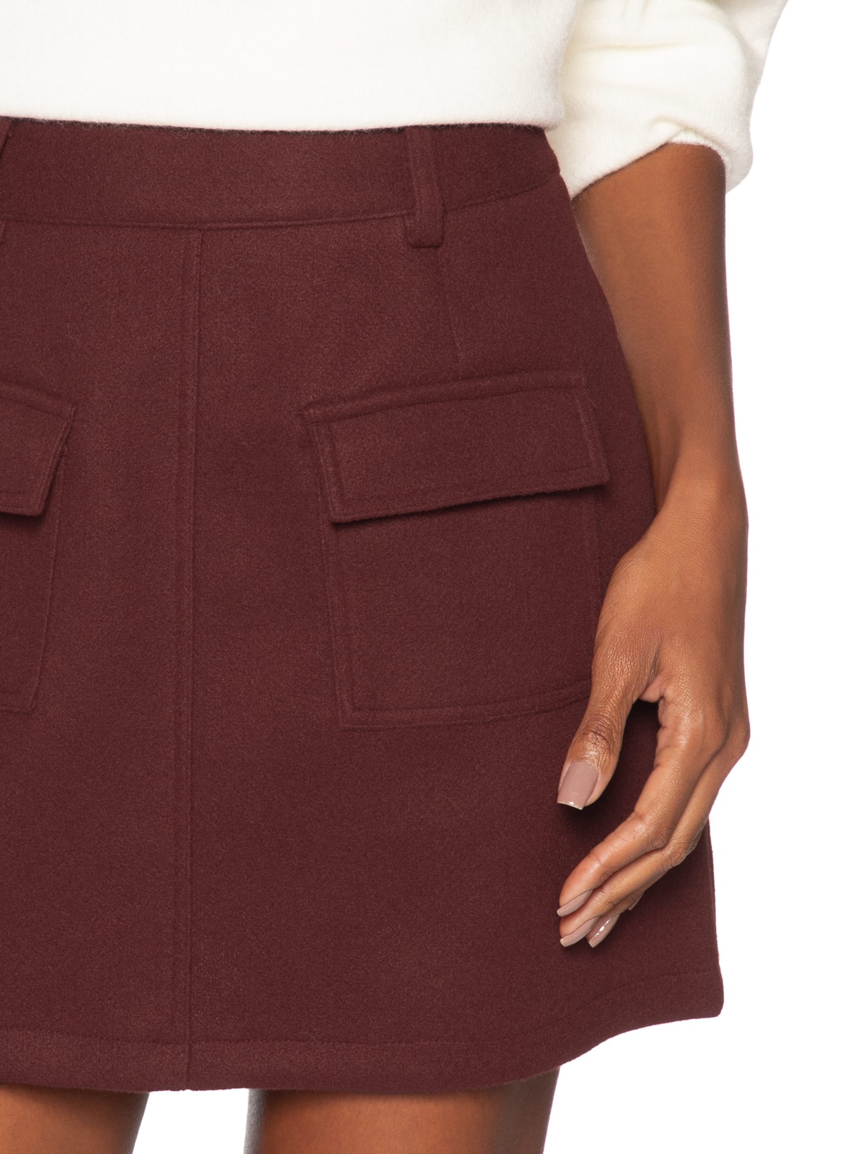 Saia Curta Utilitária Vermelho Basiq