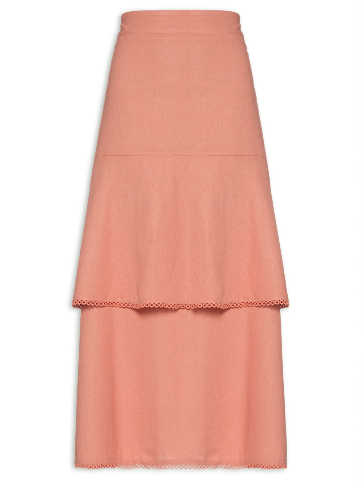 Saia Detalhe Renda - Rosa