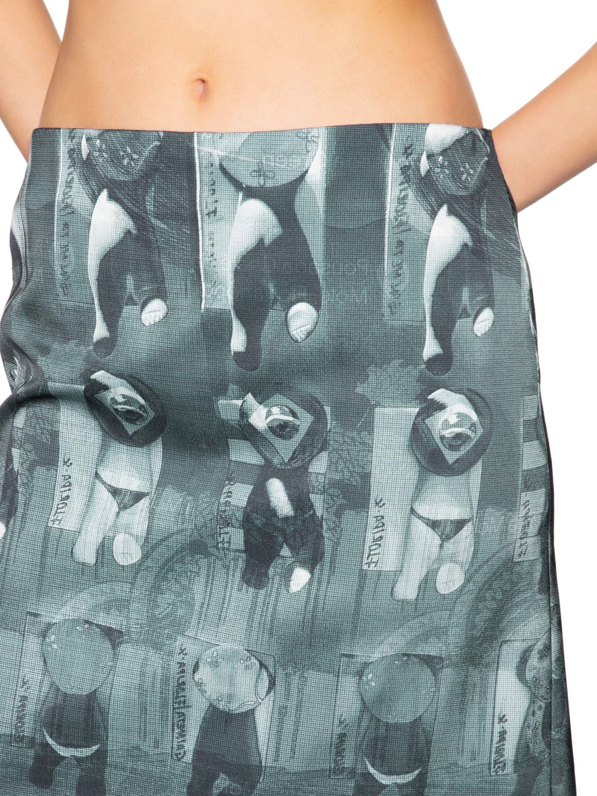 Saia Doll Estampada Cinza Galavote