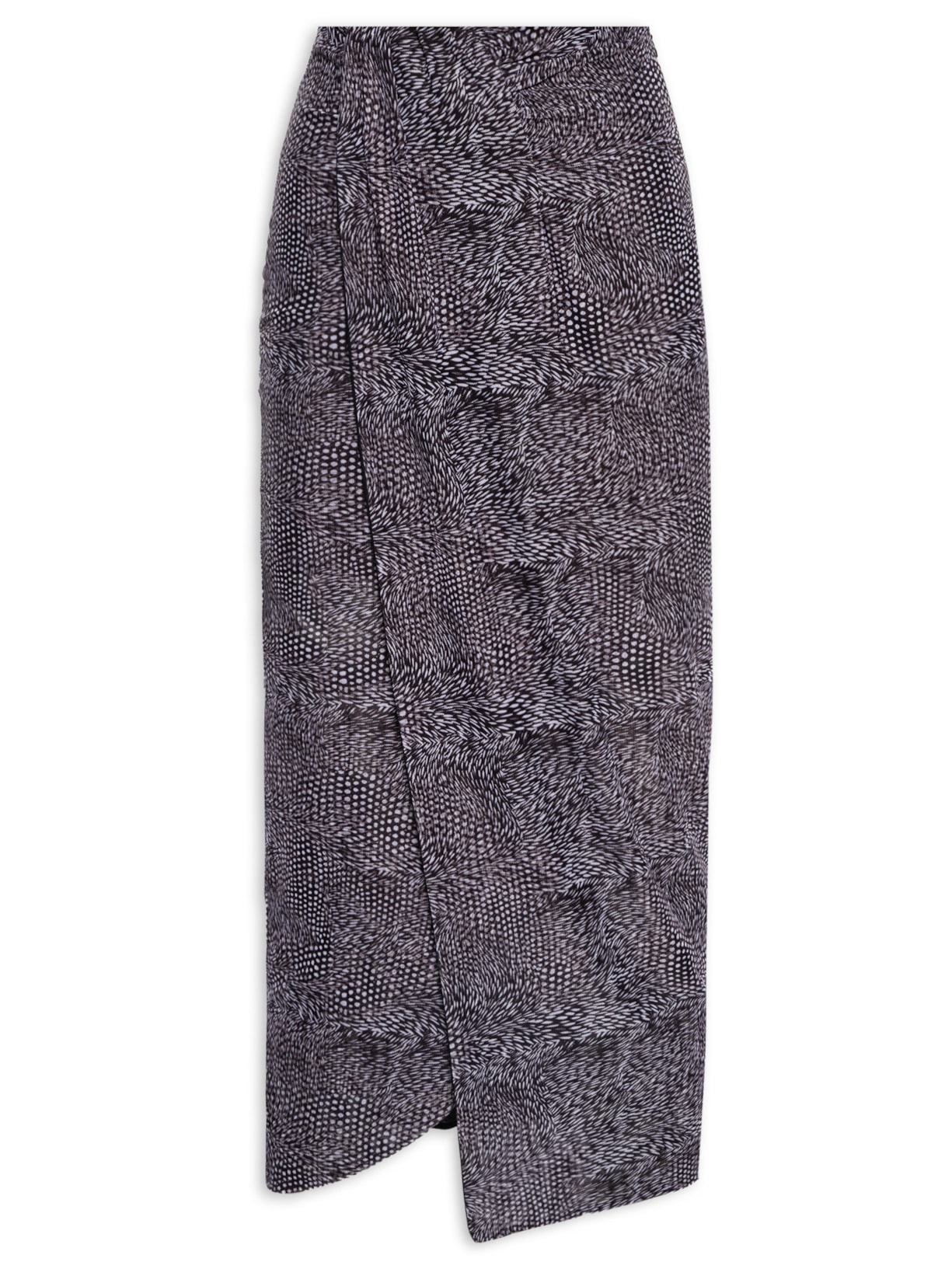 Saia Drapeada Stella - Preto