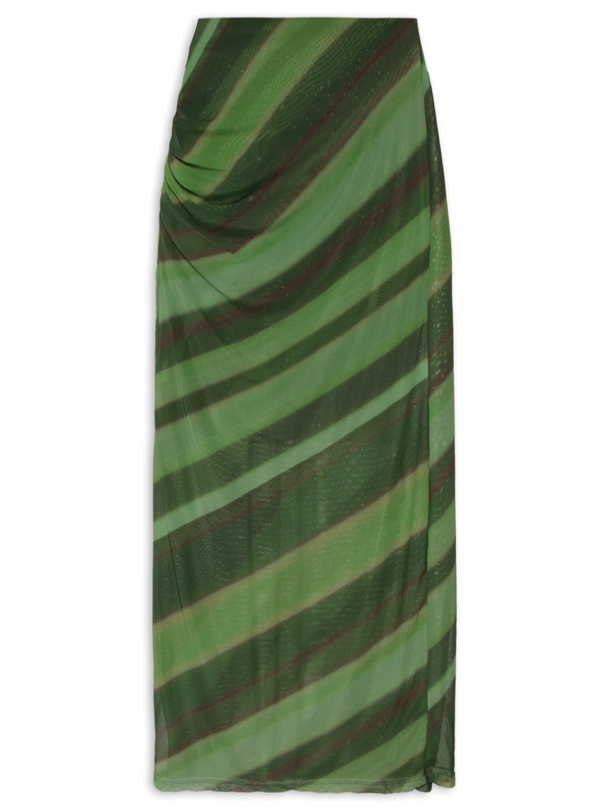 Saia Dupla Tule Estampa Floresta - Verde