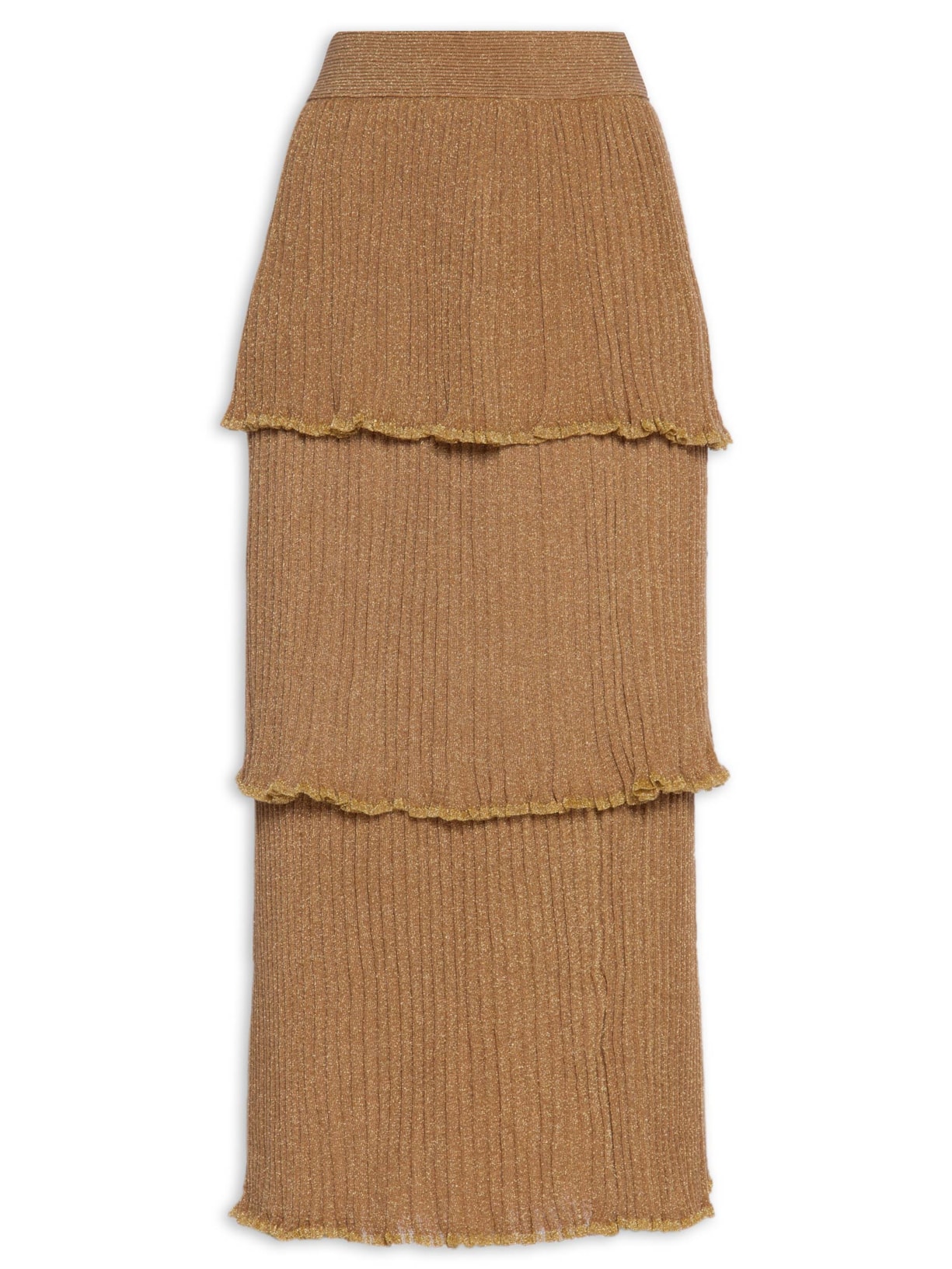 Saia Elisson Midi Tricot - Dourado
