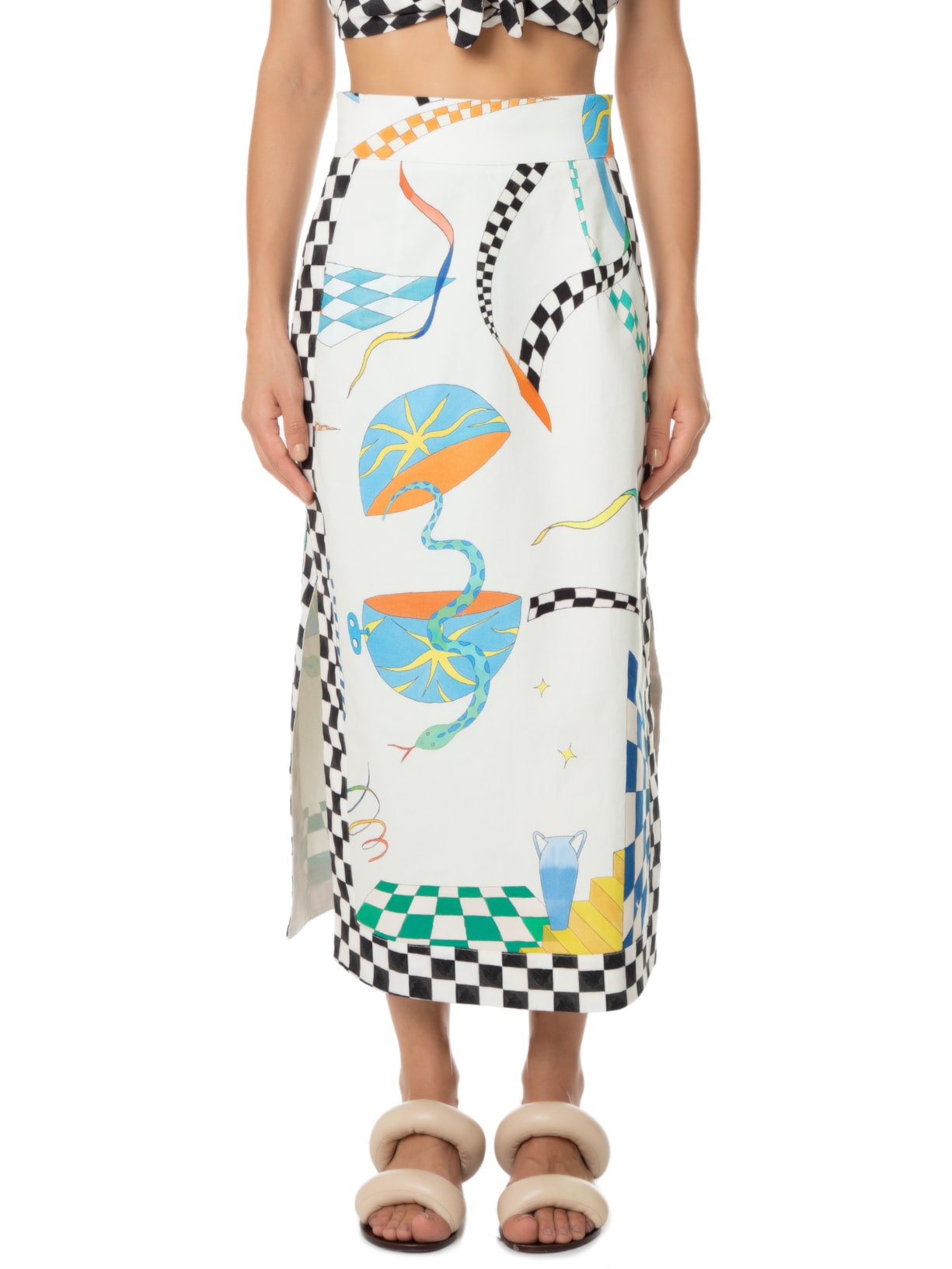 Saia Emoção Off White Fernanda Di Biase