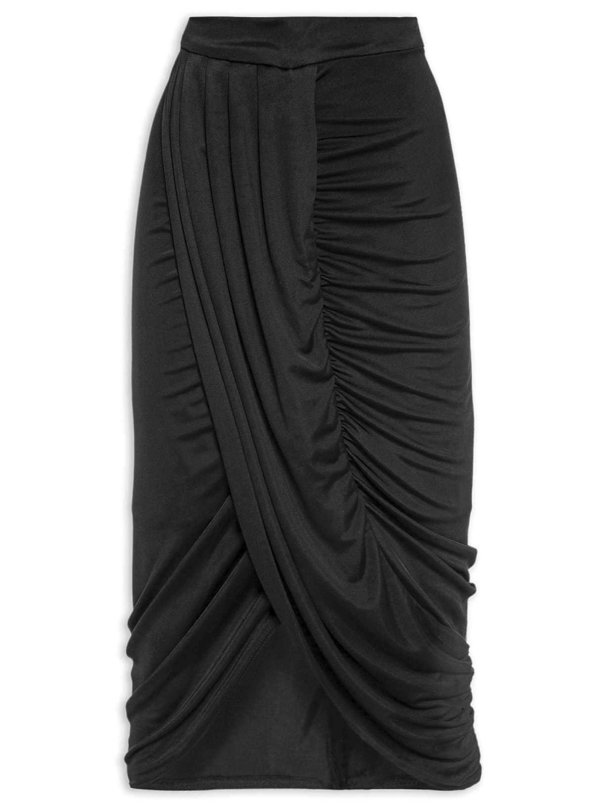 Saia Envelope Com Drapeado - Preto