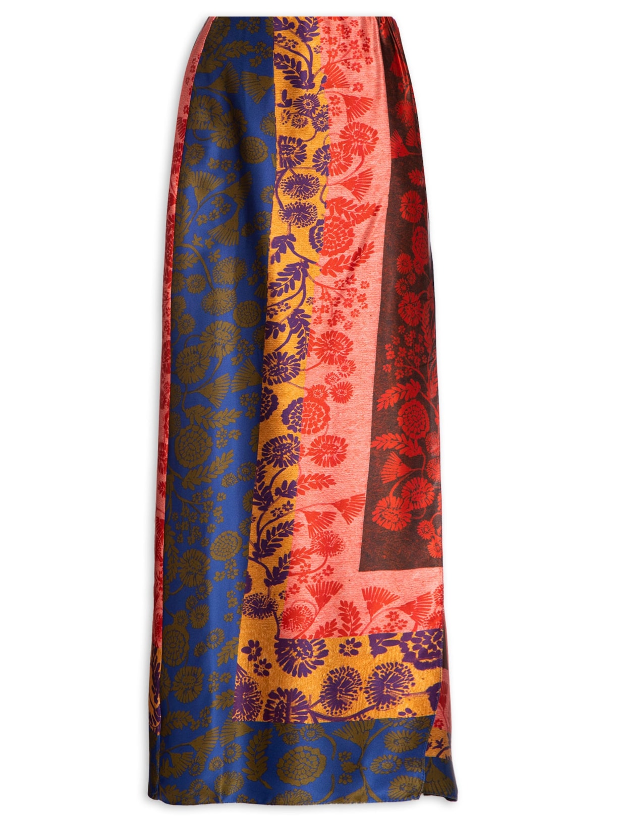 Saia Envelope Lenço Floral - Rosa