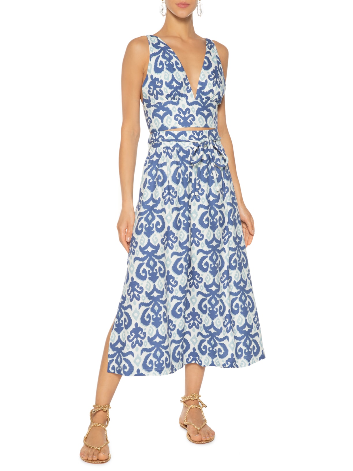 Saia Estampa Enseada Azul Maria Filó