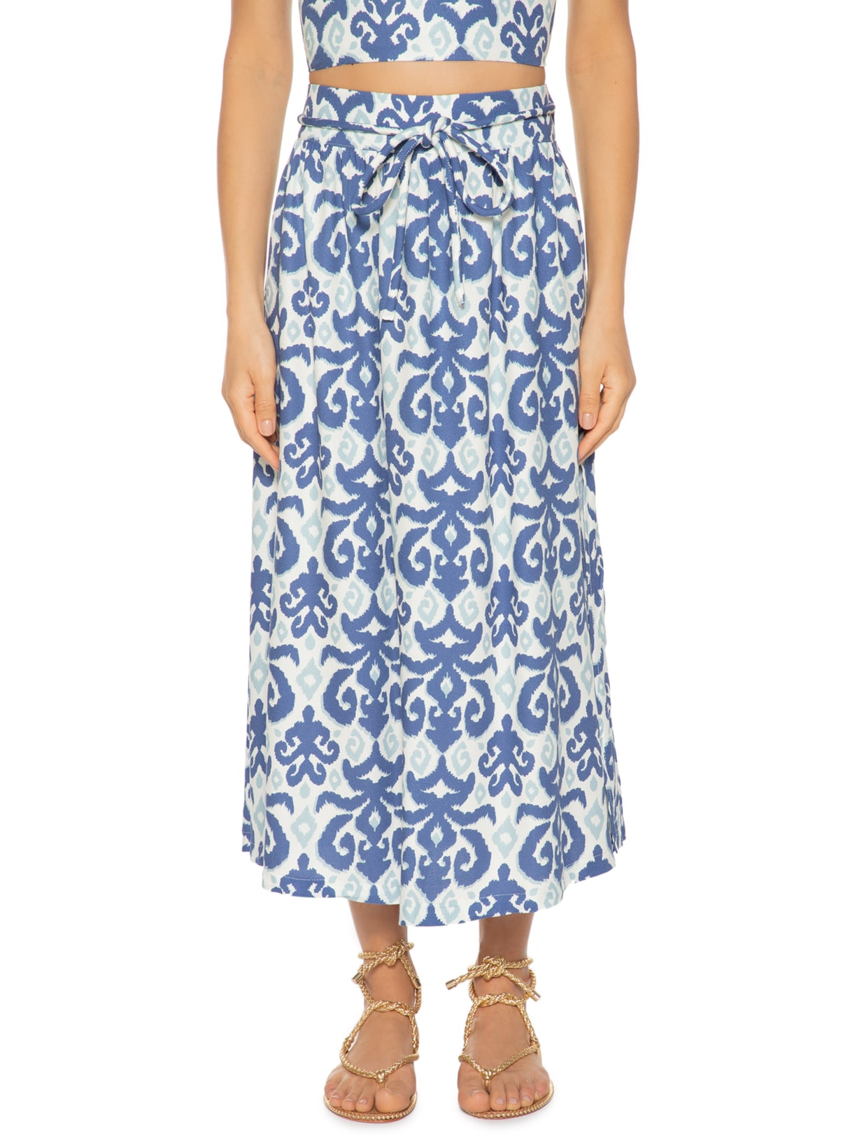 Saia Estampa Enseada Azul Maria Filó