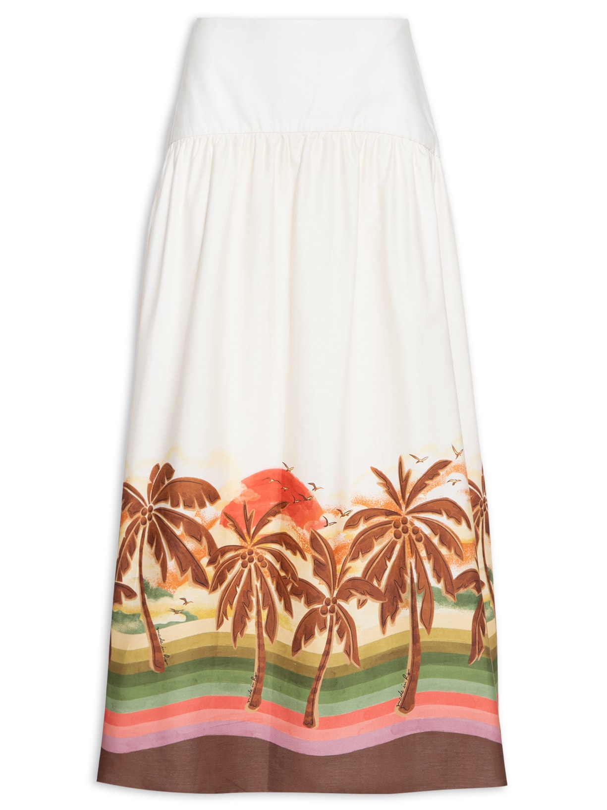 Saia Estampa Horizonte - Off White