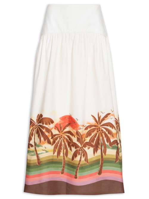 Saia Estampa Horizonte - Off White
