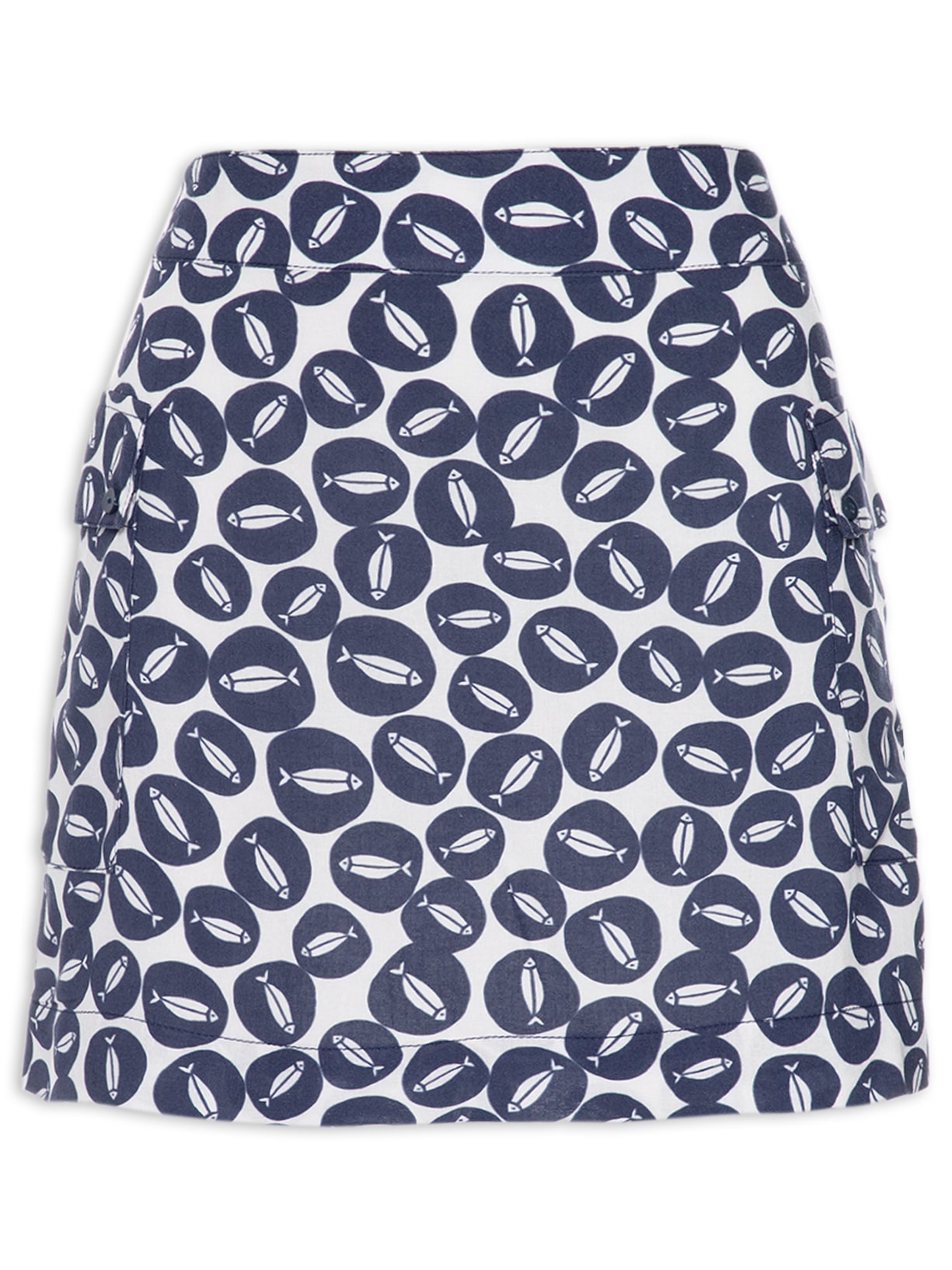 Saia Estampa Peixinhos - Azul