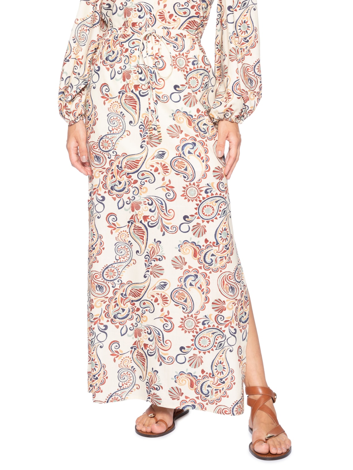 Saia Estampa Verano Bege Dress To