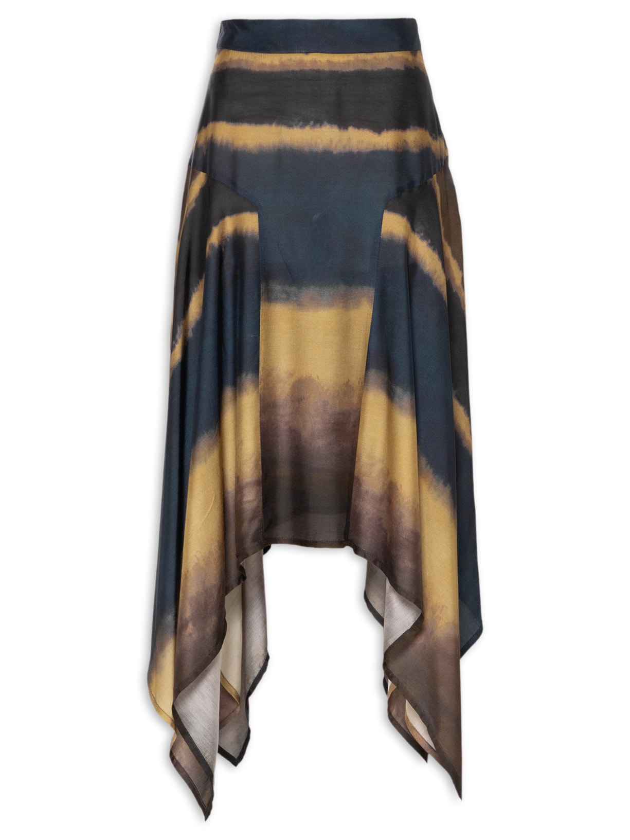 Saia Estampada Midi - Marrom