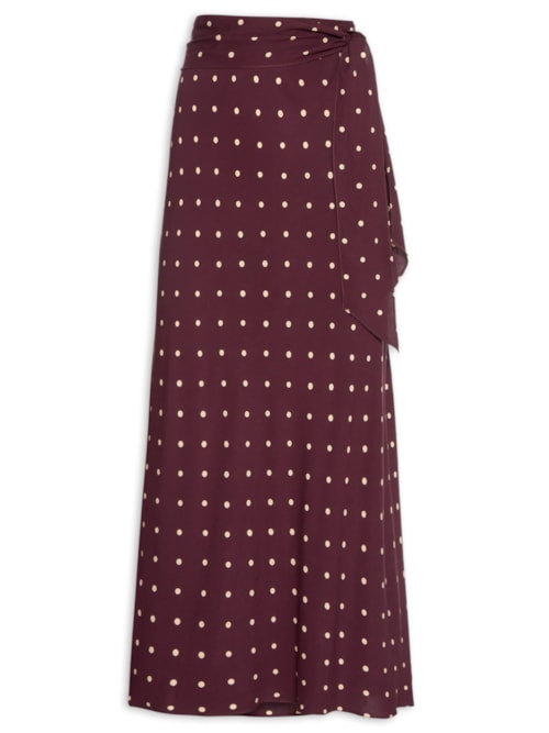 Saia Estampada Noturna Feminina – Marrom