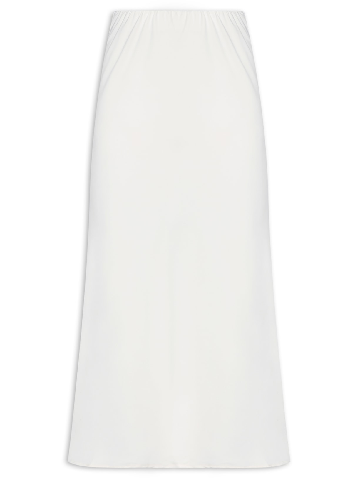 Saia Evasê Acetinada - Off White