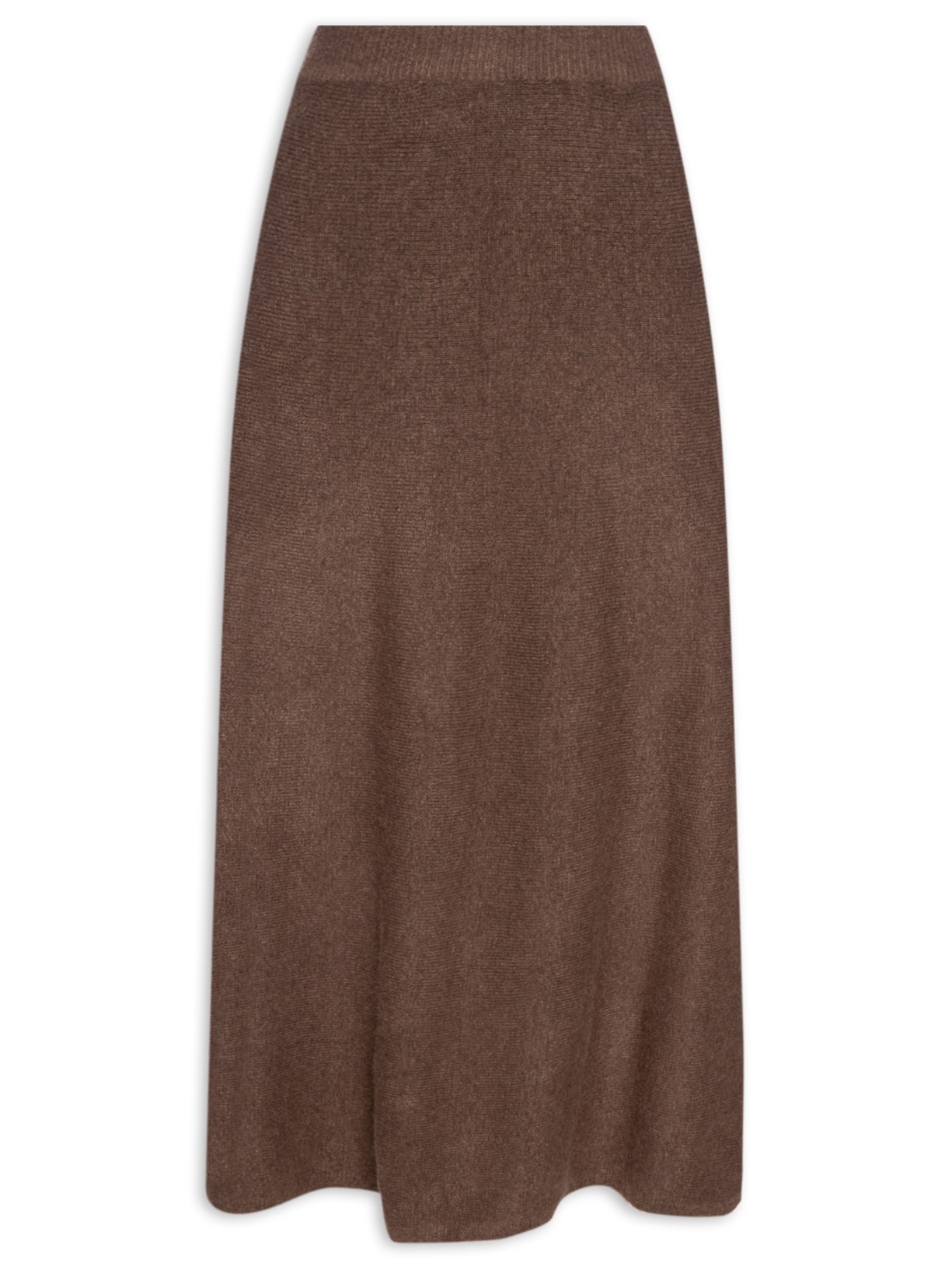 Saia Evasê Marrom Tricot Milena Yogini