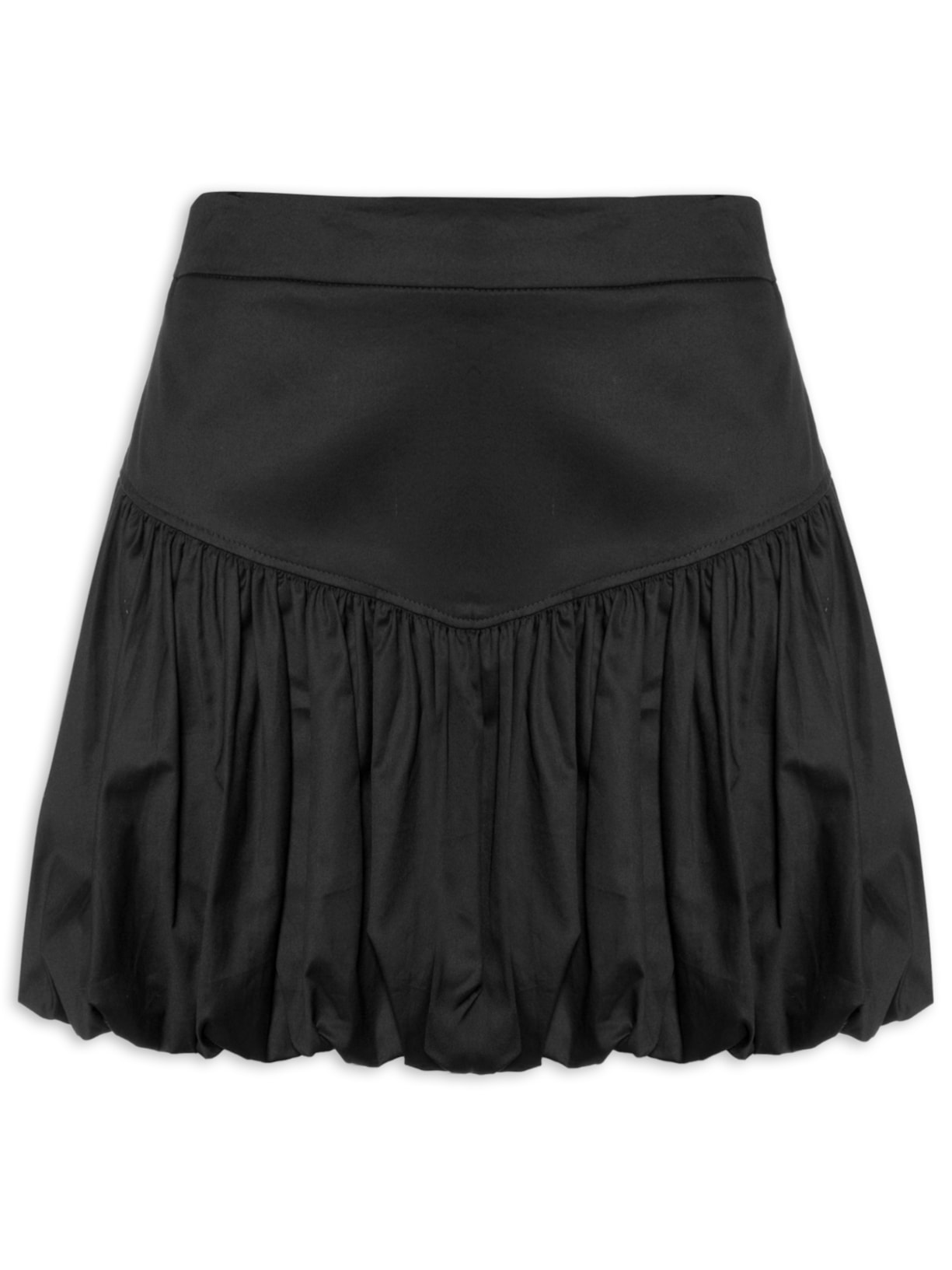 Saia Feminina Balonê Curta - Preto