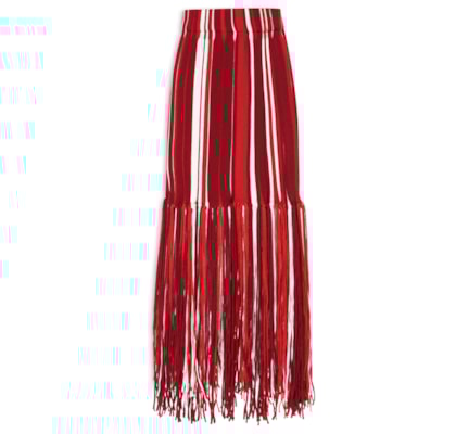 Saia Feminina Com Franjas Em Tricot - Vermelho