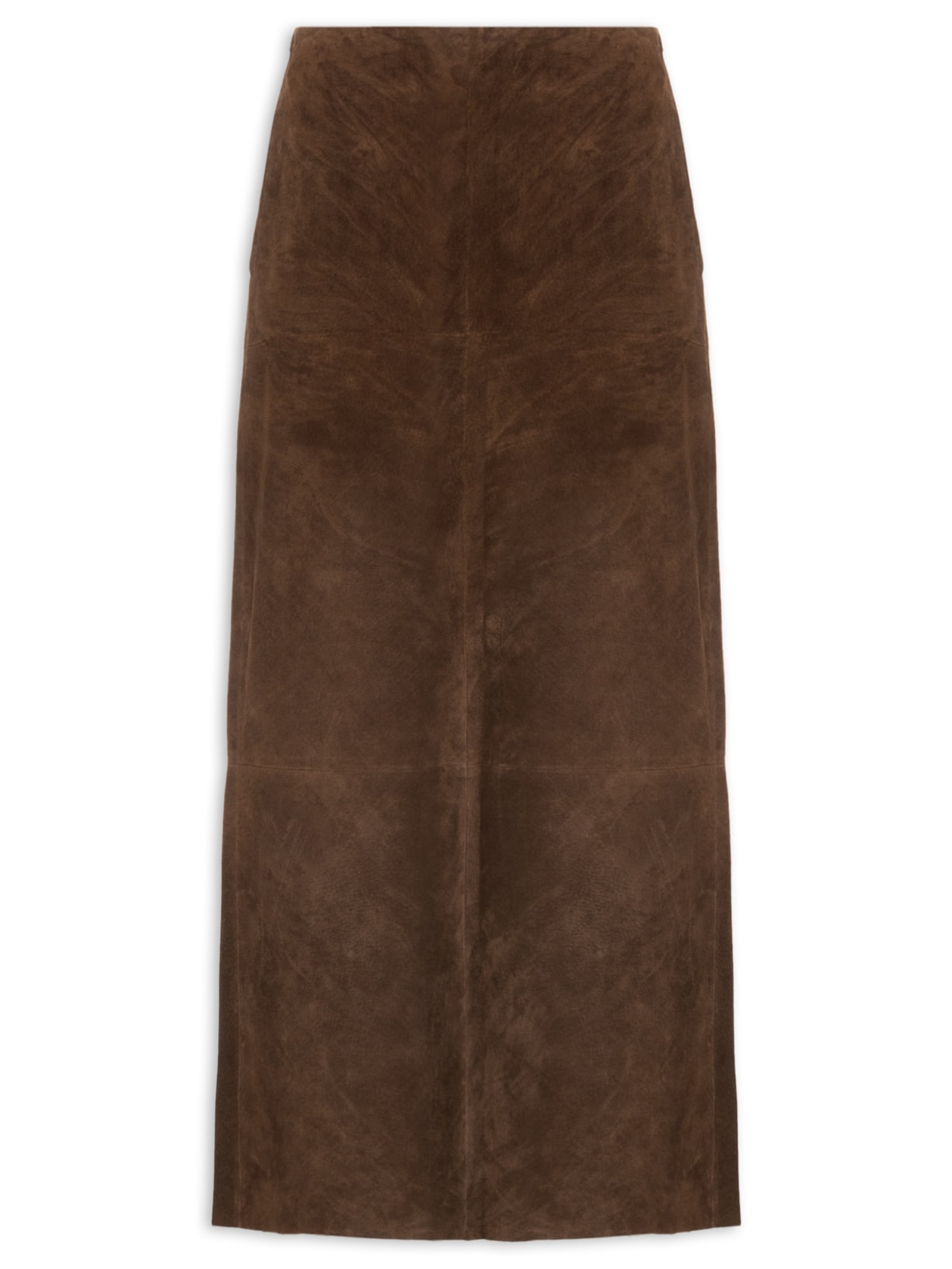 Saia Feminina Couro Longa Mary - Kate - Marrom