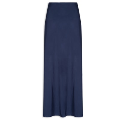Saia Feminina Longa Evasê - Azul