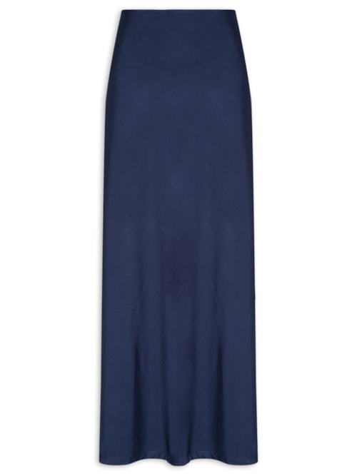 Saia Feminina Longa Evasê - Azul