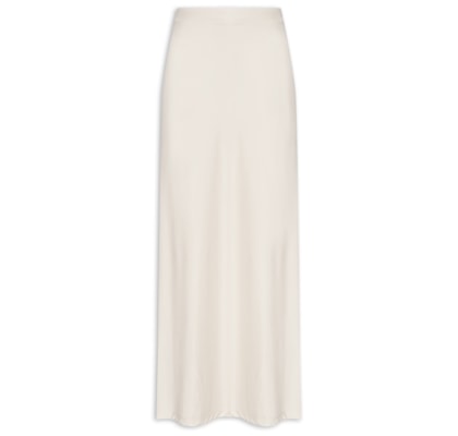 Saia Feminina Longa Evasê - Off White