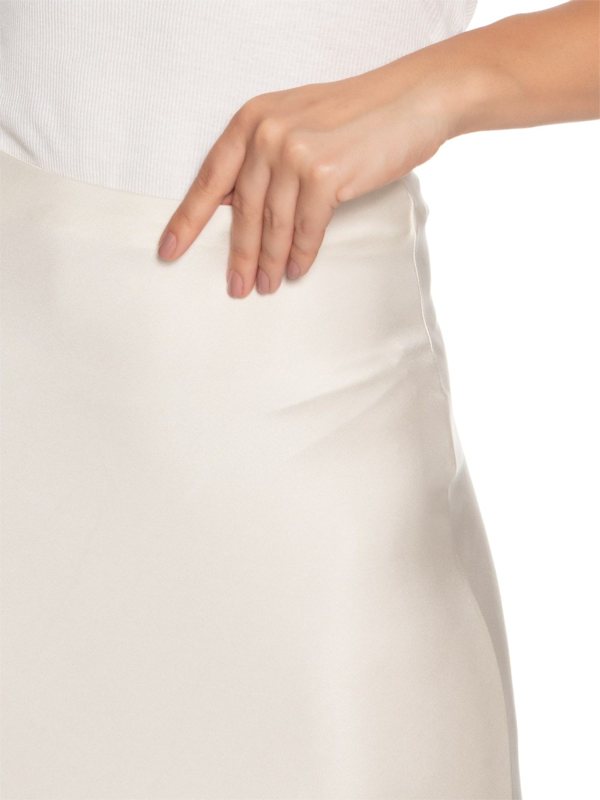 Saia Feminina Longa Evasê Off White '2Essential