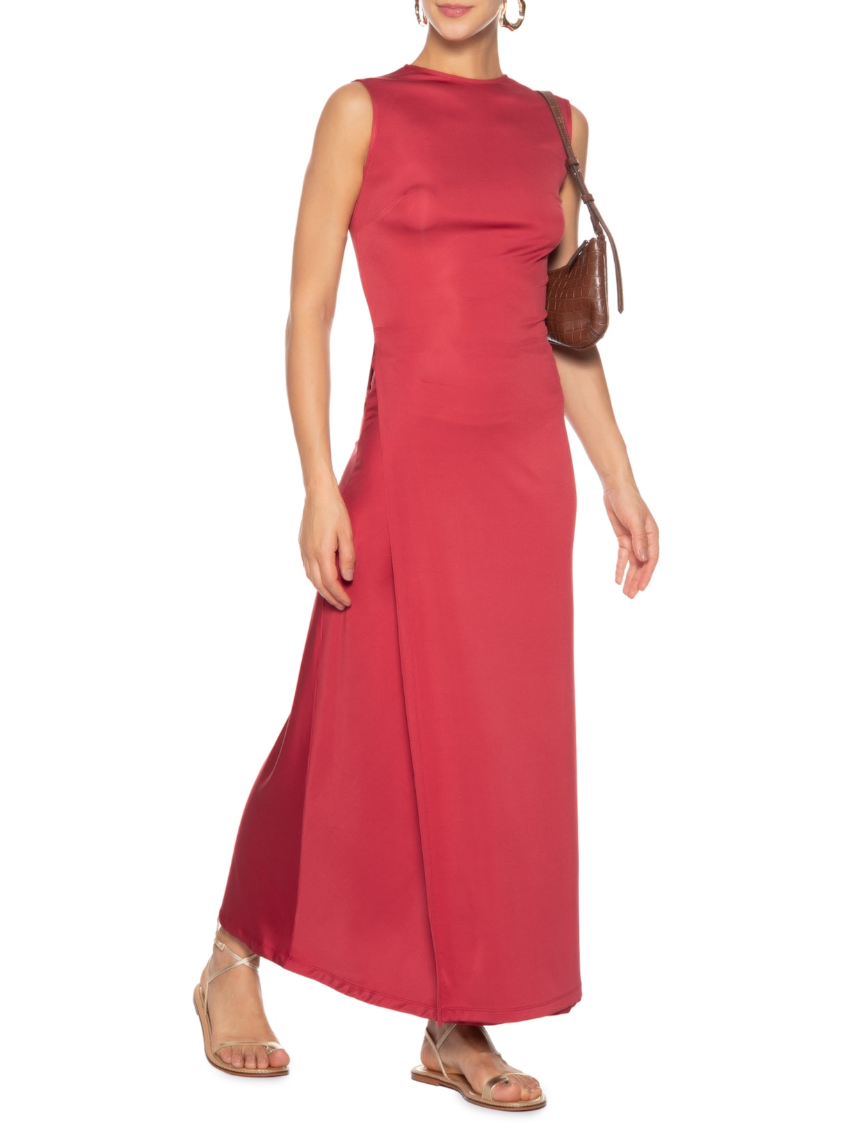Saia Feminina Longa Evasê Vermelho '2Essential