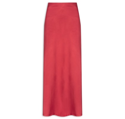 Saia Feminina Longa Evasê - Vermelho