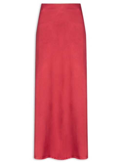 Saia Feminina Longa Evasê - Vermelho