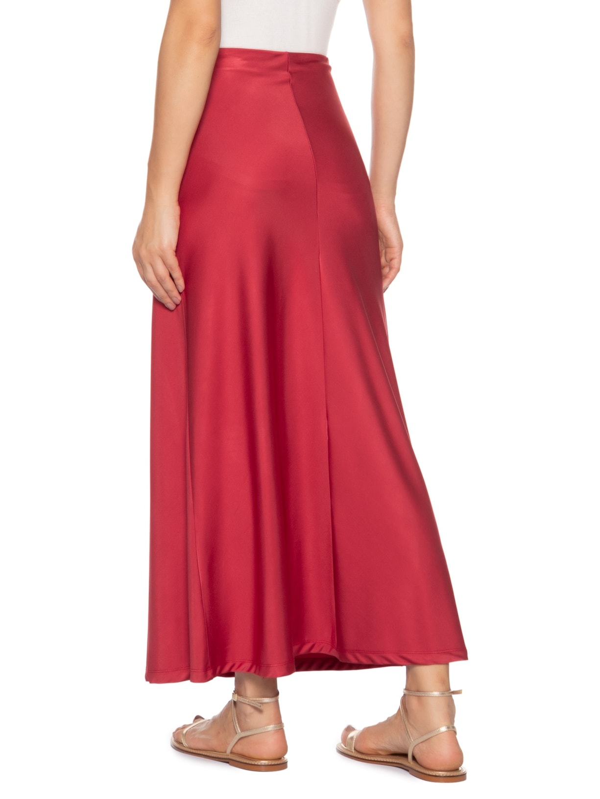 Saia Feminina Longa Evasê Vermelho '2Essential