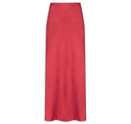 Saia Feminina Longa Evasê - Vermelho