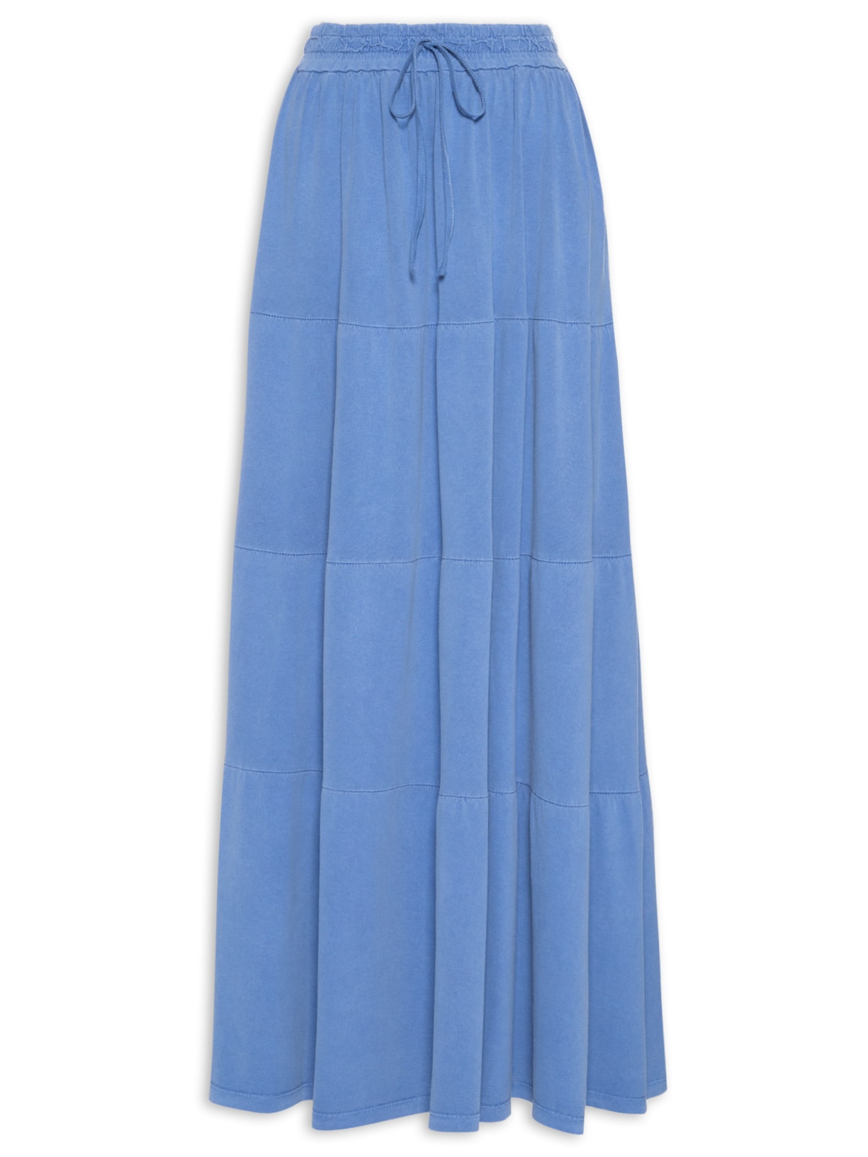Saia Feminina Longa Marias Com FruFru - Azul