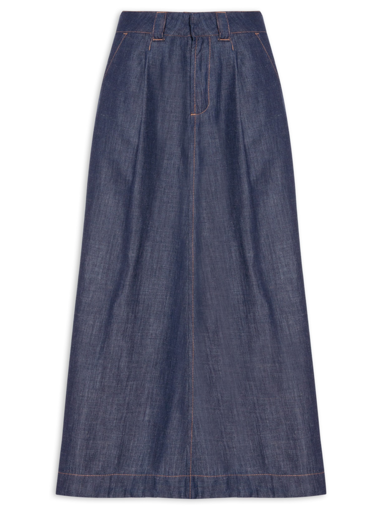 Saia Feminina Midi Fany Azul Le Lis