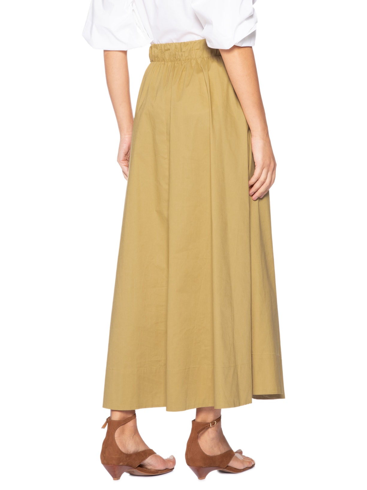 Saia Feminina Midi Maxi Godê -Bege by '2ESSENTIAL