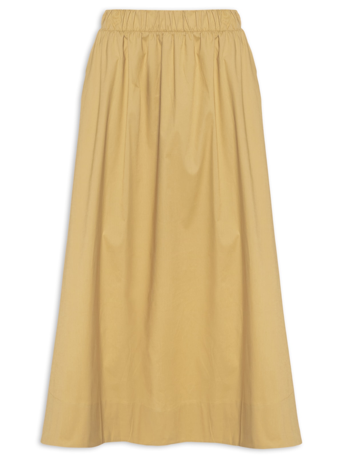 Saia Feminina Midi Maxi Godê -Bege by '2ESSENTIAL