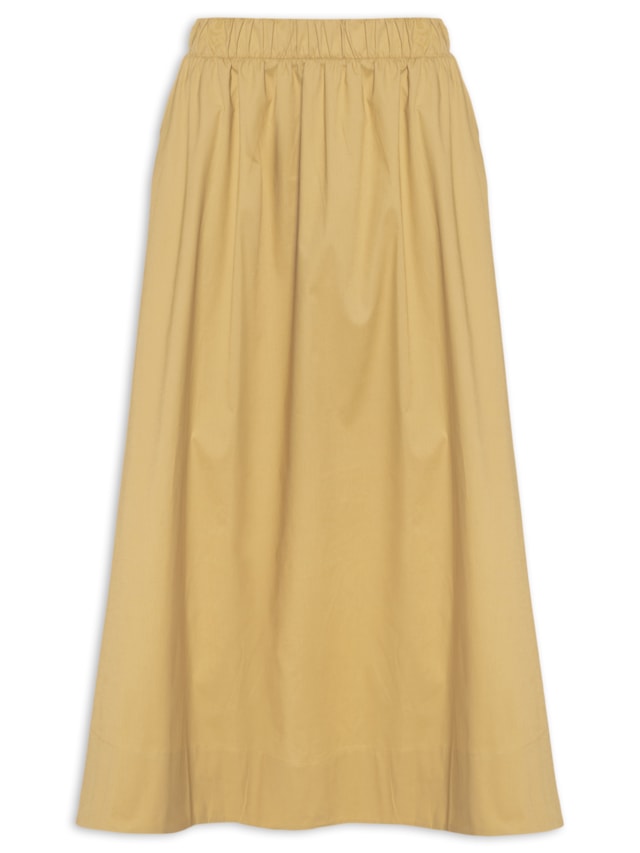Saia Feminina Midi Maxi Godê -Bege by '2ESSENTIAL