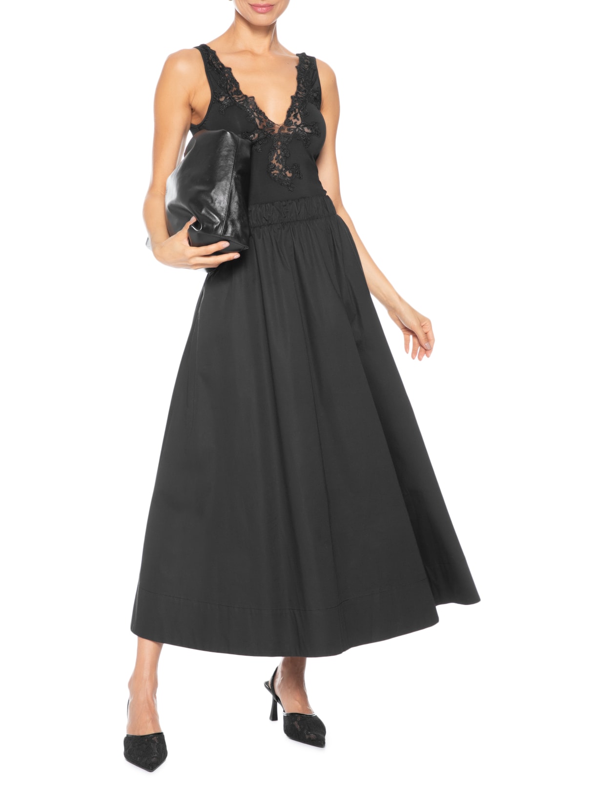 Saia Feminina Midi Preto '2Essential