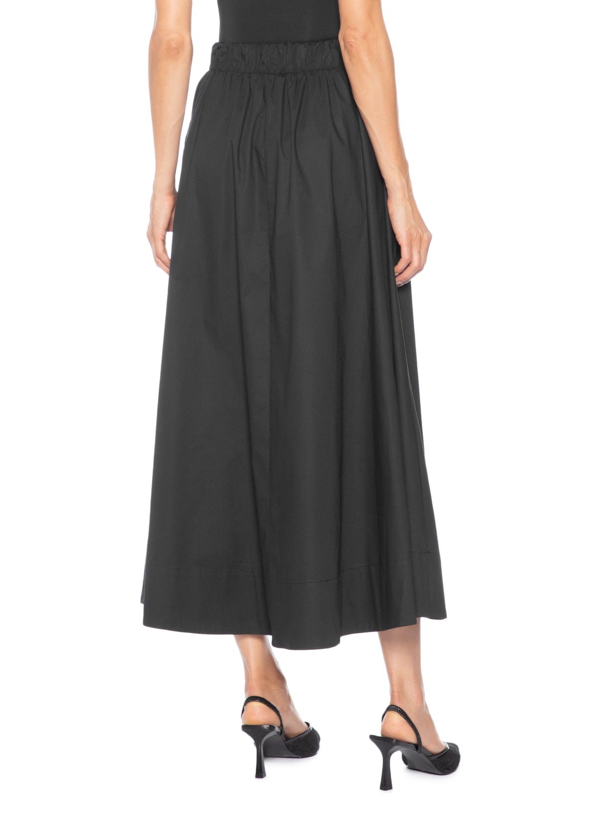 Saia Feminina Midi Preto '2Essential