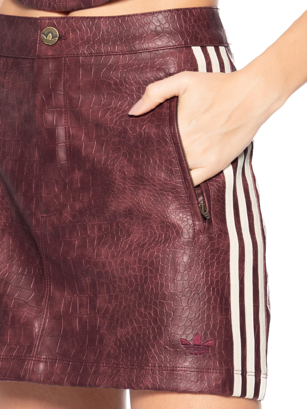 Saia Feminina Pleather Marrom Adidas Originals