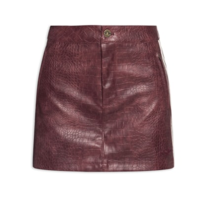 Saia Feminina Pleather – Marrom