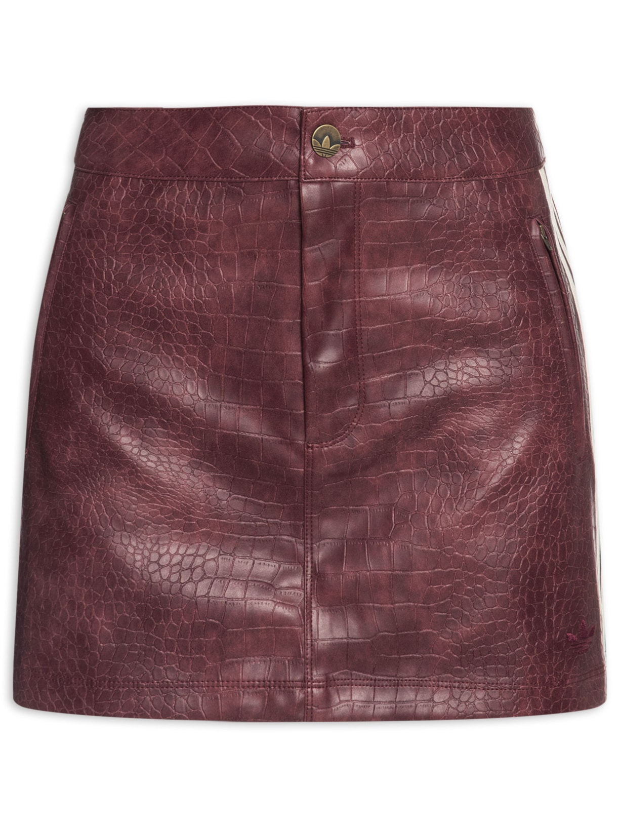 Saia Feminina Pleather – Marrom