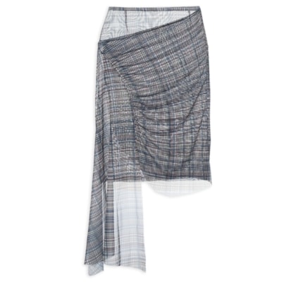Saia Feminina Transpassada em Tule - Azul