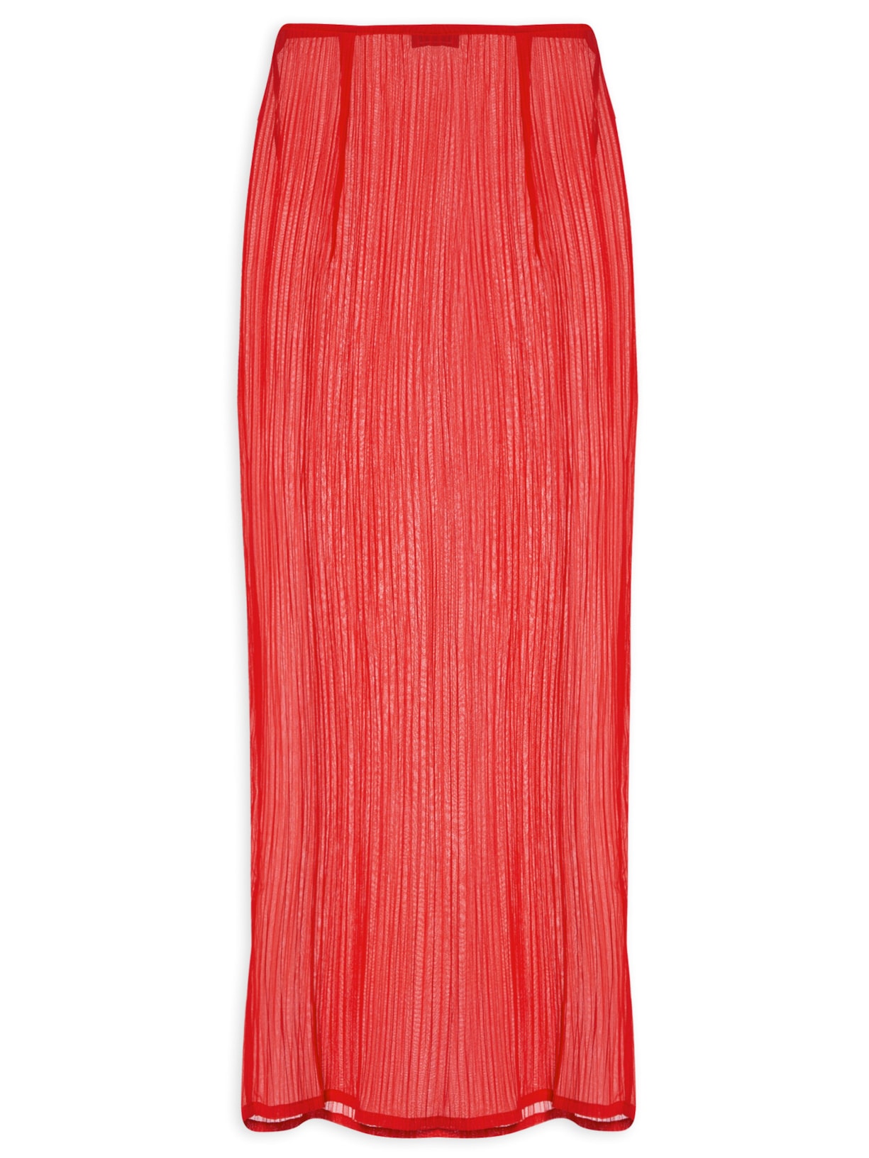 Saia Filipe Plissado - Vermelho