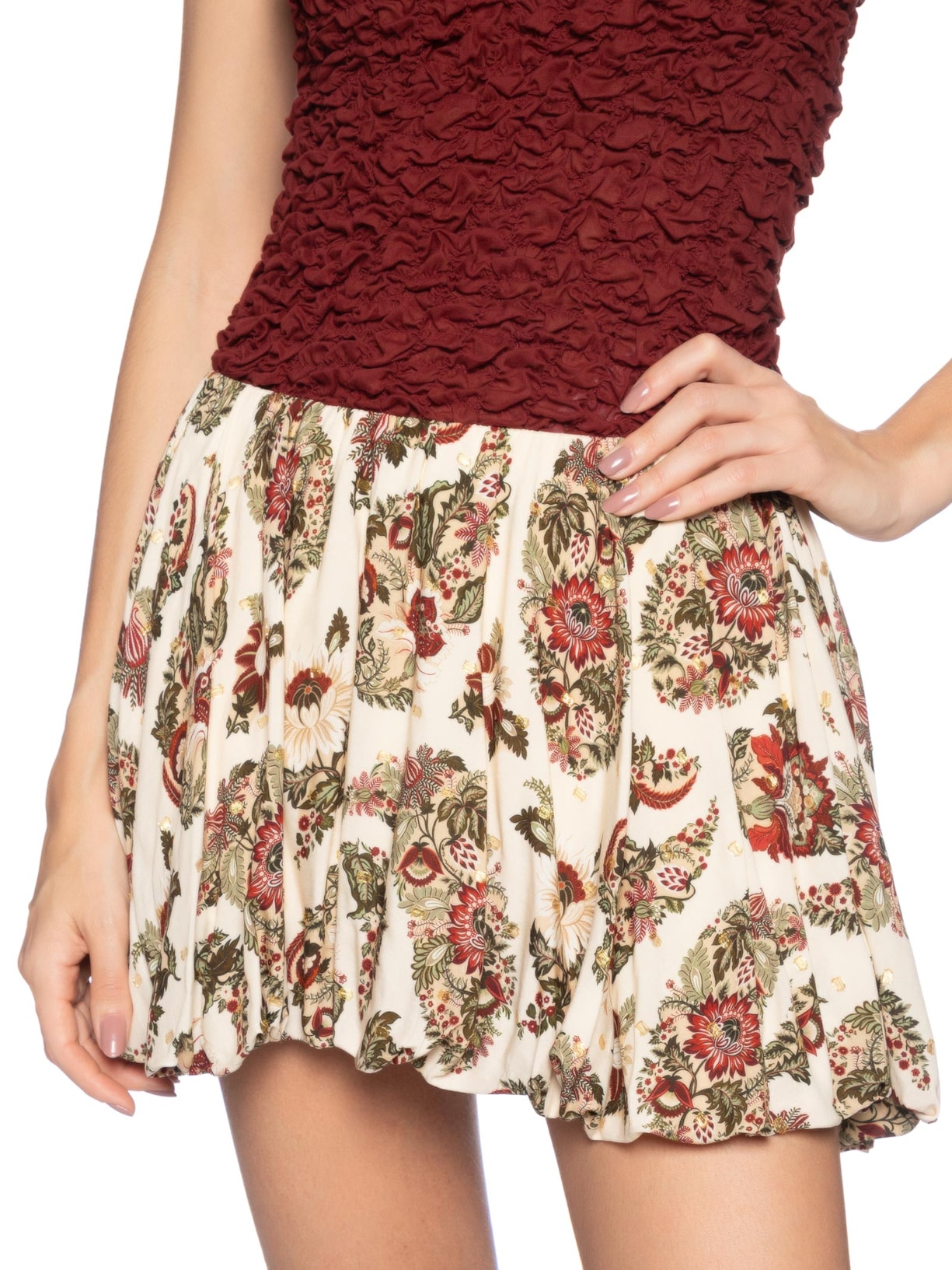 Saia Floral Raiana Amarelo Farm