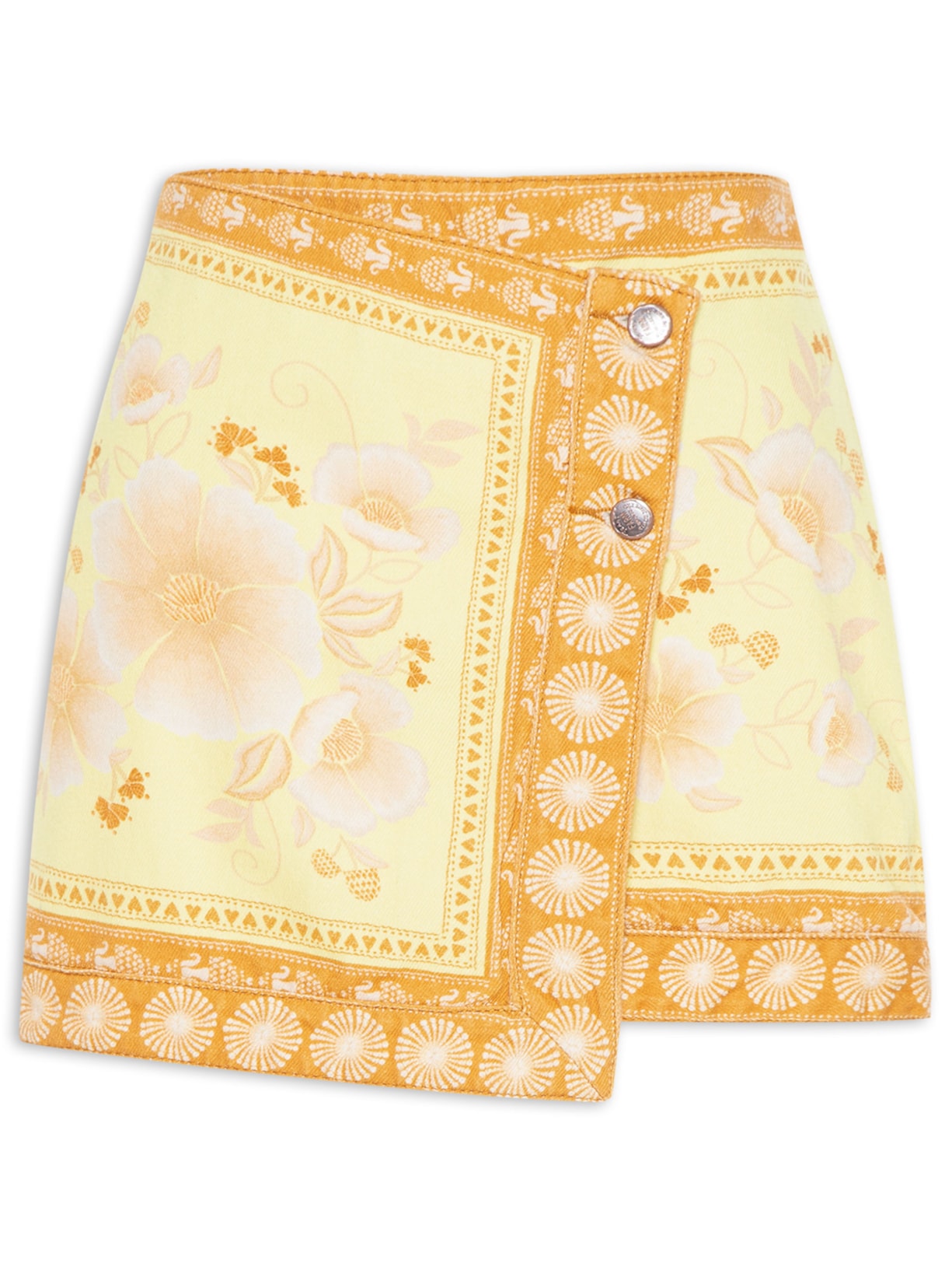 Saia Floral Veraneio Engenharia Amarelo Farm