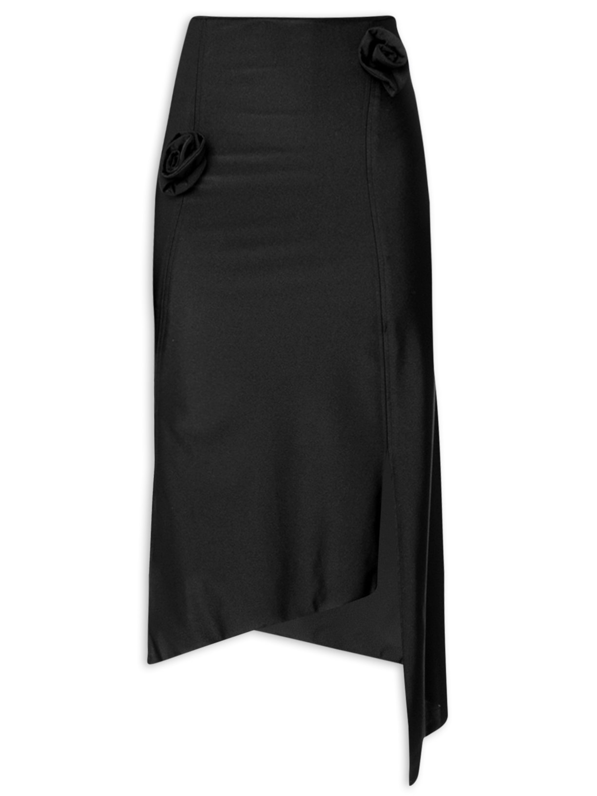 Saia Flower Skirt - Preto