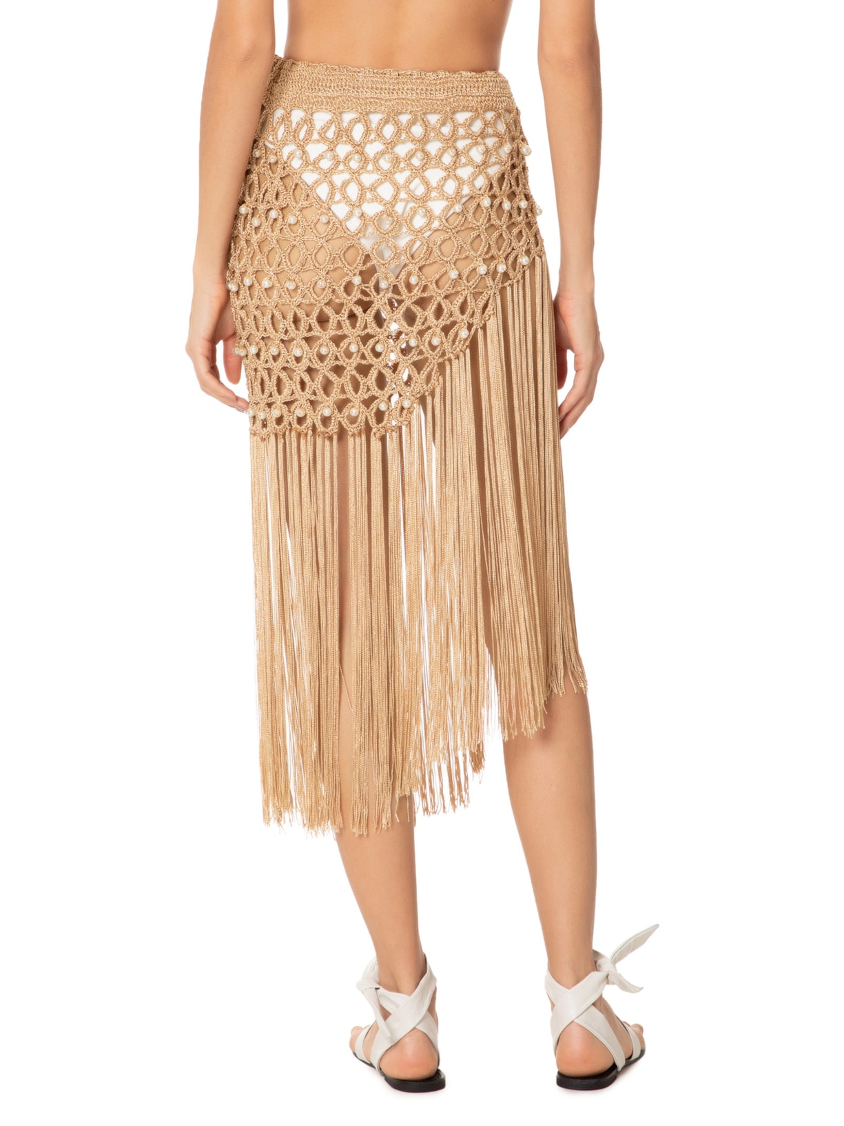 Saia Franja Ana Bege Shop2gether + Tissé