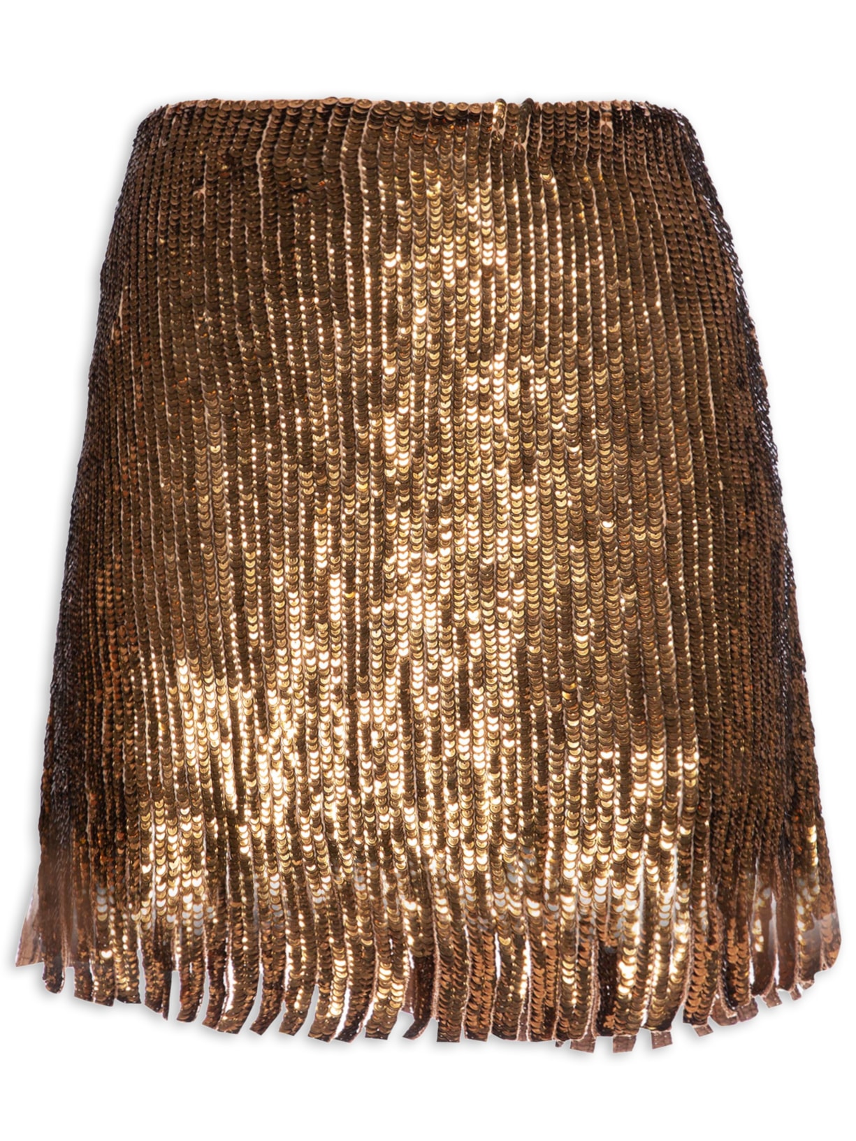 Saia Franja Paetês - Dourado