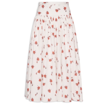 Saia Franzida Pala Curta - Off White